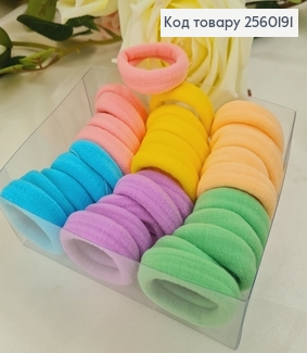 Резинка микрофибра Китай 4 см №4 30 шт/уп (яркая пастельная) 2560191 фото