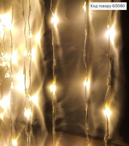 Гирлянда круглая белая проволока 3*1,2 м 240 LED белая тепло 613080 фото 1