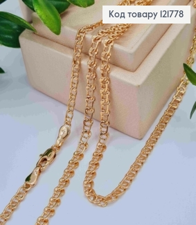 Цепочка плетения УЗЕЛ, ширина 4мм, длина 50см, Xuping 18K 121778 фото