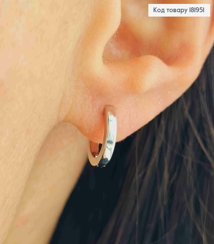 Серьги кольца, ширина 2мм, диаметр 1,1см, Xuping 181951 фото 1
