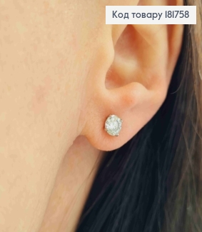 Серьги гвоздики блестящий камень, 0,5см, Xuping 181758 фото