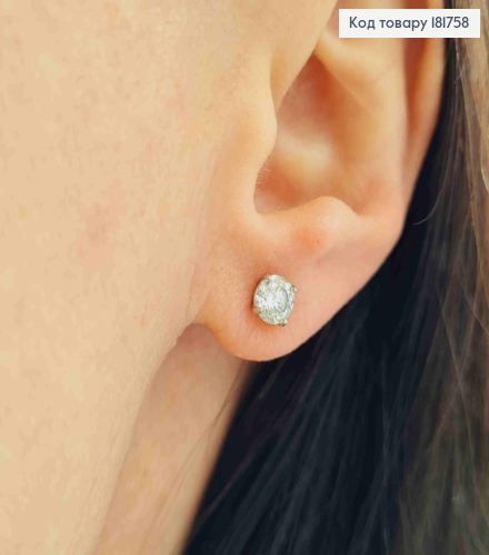 Серьги гвоздики блестящий камень, 0,5см, Xuping 181758 фото 1