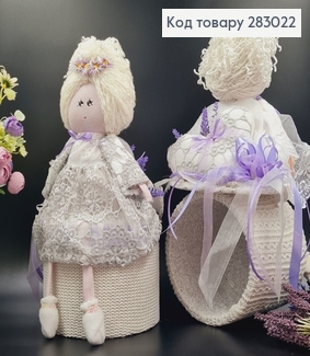 Коробка подарочная 13*17см АНГЕЛ (27см)(лавандовый бант), ручная работа, Украина 283022 фото