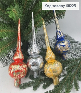 Верхушка на елку Фольга цветная в ассорт., 25 см, Украина 611225 фото