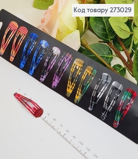 Заколка тік так дитячий кольоровий  в асорт. 12 шт/уп. 273029 фото