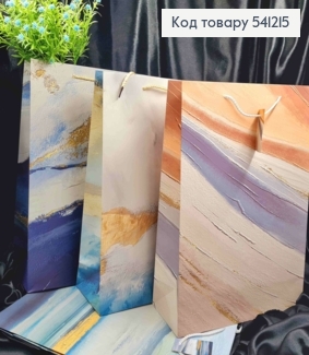 Пакет бумажный с хаотическим рисунком, 42*31*12см, в ассортименте 541215 фото