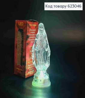 Декоративний LED ліхтарик 10см "Богородиця", Різнокольорове світіння 623046 фото