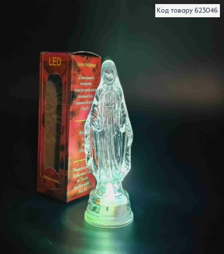 Декоративный LED фонарик 10см "Богородица", Разноцветное свечение. 623046 фото 1