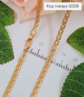 Цепочка, двойное ромбовое плетение, дл. 54см, шир. 4мм, Xuping 18K 121328 фото