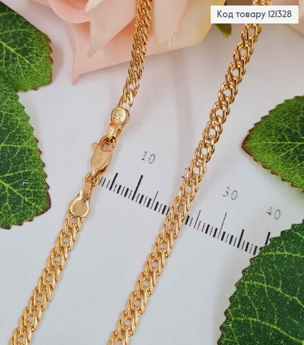 Цепочка, двойное ромбовое плетение, дл. 54см, шир. 4мм, Xuping 18K 121328 фото 1