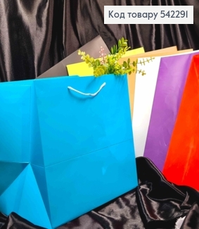 Пакет бумажный Однотонный, 37*31*26см, Цвета в ассортименте. 542291 фото
