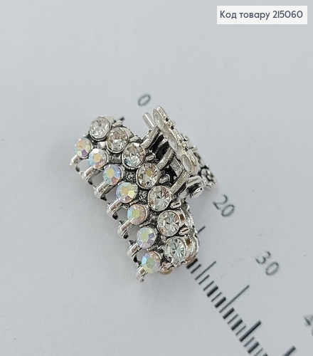 Краб металл Металлик с камнями и жемчугом 215060 фото 1