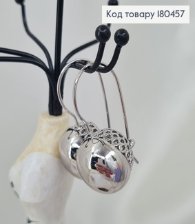 Серьги шары ажурные 1,5 см  родованные Xuping 180457 фото