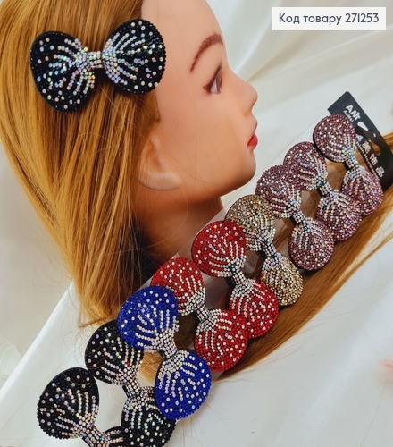 Заколка стрела Бантик в камнях в асс. 233017 фото 2