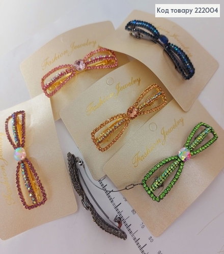 Заколка автомат металл бантик 7 см 222004 фото 1