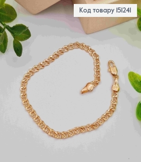 Браслет плетение УЗЕЛОК, ширина 4мм, длина 19см, Xuping 18К 151241 фото