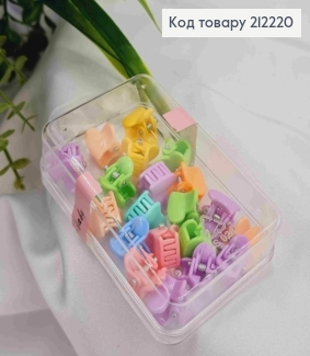 Набор мини-крабов (20шт/уп), "Сердечко", Ярких цветов 212220 фото