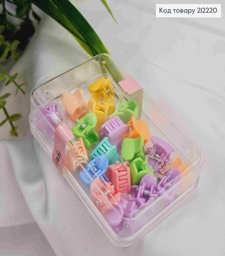 Набор мини-крабов (20шт/уп), "Сердечко", Ярких цветов 212220 фото 1