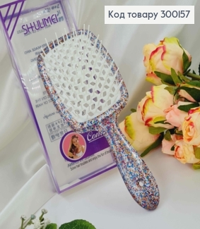 Щетка для волос, "Shulimei" Superbrush, Прозрачная с цветными блестками, 20*8см 300157 фото