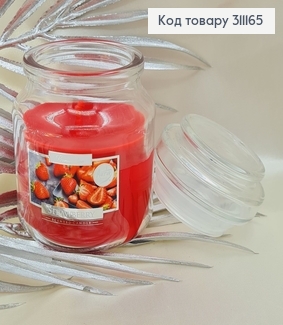 Аромасвечи в банке BISPOL Клубника 120 г / 28 часов 71-73 313032 фото