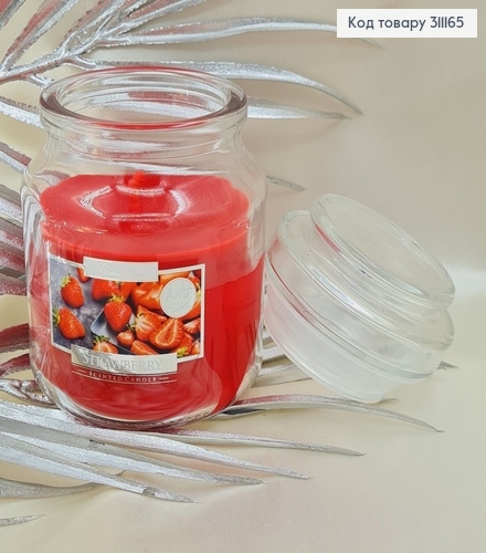 Аромасвічка в банці BISPOL Полуниця 120 г/ 28 годин 71-73 313032 фото 1