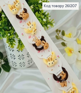 Набор резинок "Кролики" в коричневых тонах, 20 шт/наб. 261207 фото