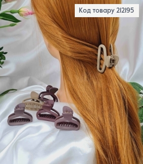 Краб пластик матовый 4см, петелька, цвета в ассорт. 212195 фото