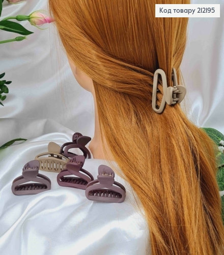 Краб пластик матовый 4см, петелька, цвета в ассорт. 212195 фото 1