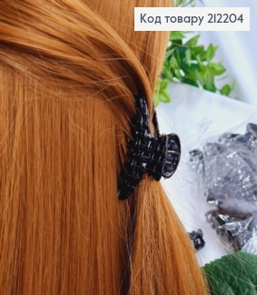 Краб пластик 4см,ЧЕРНЫЙ глянцевый "Рифленый" 212204 фото