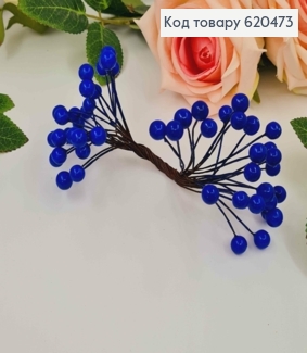 Пучок гілочок Калини СИНЯ, 13см, 25гілочок(50бубочок) діам. 8мм 285017 фото