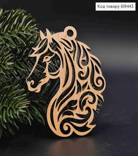 Игрушка деревянная "КОНЬ", 8*6,5см, ручная работа, Украина. 619443 фото 1