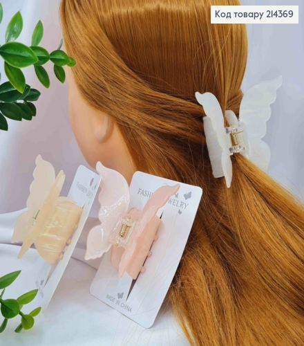 Краб пластик (акрил) "МЕТЕЛИК", 8*7см, Світлі-Перламутрові кольори в асортименті 214369 фото 2