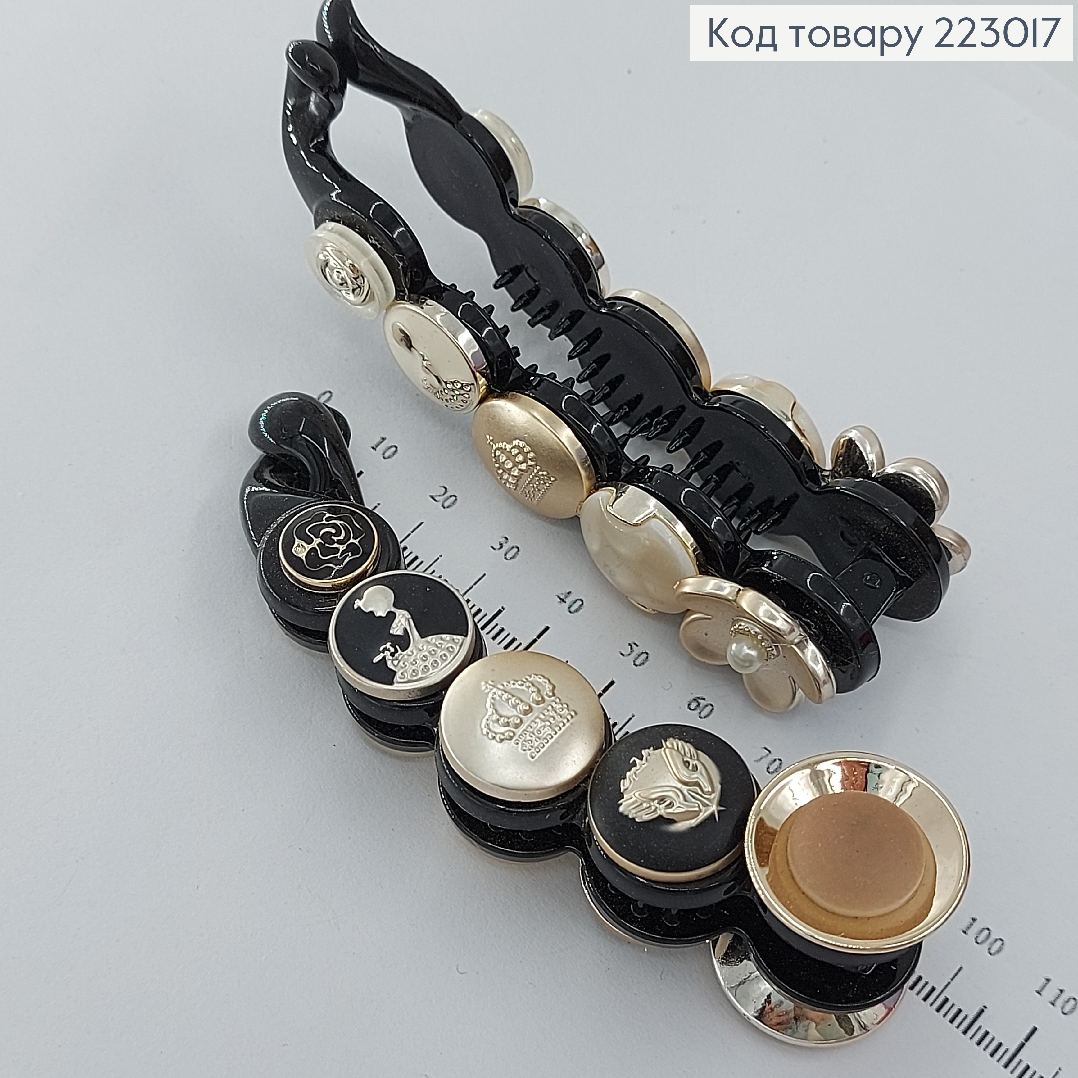 Заколка банан Оберіг 10 см  223017 фото 3