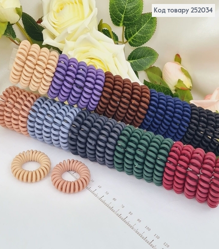 Резинка Пружинка 4см матовая в ас., цена за 1шт 25 шт/бабіна 252034 фото 1