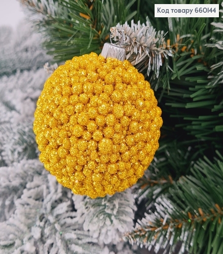 Іграшка куля 60мм Декор ЖОВТА, Україна 660144 фото 1
