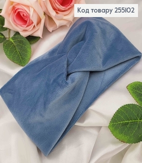 Повязка Велюровая цвет СИЗИЙ СИНИЙ 23*9,5см в ассор. 275062 фото