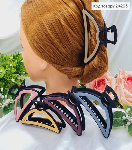 Краб каучук, матовый, треугольный с цветной вставкой 10см. 214203 фото 1