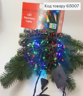 Гирлянда 500 LED 27 м черная проволока цветная 613007 фото