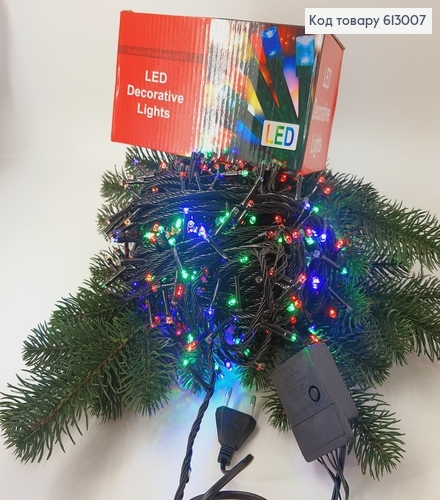 Гирлянда 500 LED 27 м черная проволока цветная 613007 фото 1