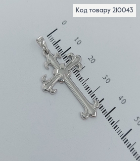 Крестик  3х2см  родированое  медзолото Xuping   210043 фото