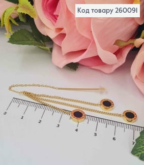 Серьги протяжные на цепочке "Римские Часы", лимонного цвета, 11см, сталь Stainless Steel 260091 фото