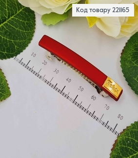 Заколка автомат (6см), Пластик 8*1,6см Прямоугольный цвет в ассорт. 221165 фото