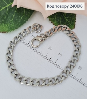 Браслет панцирное плетение 6мм, довжина 20см, Stainless Steel 240196 фото