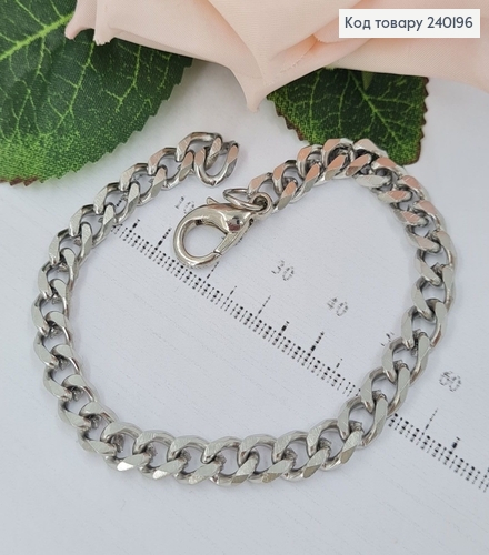 Браслет панцирное плетение 6мм, довжина 20см, Stainless Steel 240196 фото 1