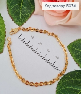 Браслет, комбинированное плетение, шир.0,2см, дл. 18,5см, Xuping 18K 150741 фото