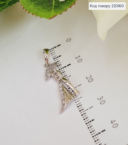 Кулон Закоханні з камінцями    родіроване   Xuping  220160 фото 1