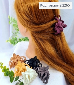 Краб пластик матовый "Цветок", 7см, Цвета и в ассортименте. 212265 фото