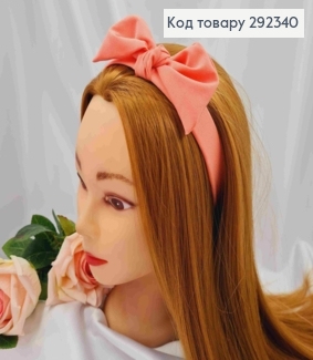 Обруч пластик в ткани "Солоха", Розового цвета, 2,5см, ручная работа, Украина. 292340 фото