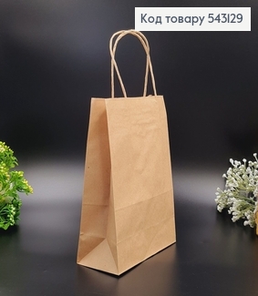 Пакет бумажный Крафт, 22,5х17х8,5см 543129 фото