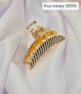 Краб метал 6см, ДУГА золотого кольору в  камінцях 215550 фото